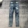 Blue amari amirl amirlies am Hose amis imiri amiiri AM Vintage Designer Jeans für Herren Slim Hosen Mode Hiphop Ripped Fit Denim Trend Lange Hose Stretch Casu DHVV