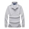 2023 Poloshirt Solid Camicia da uomo Camicie di lusso piccolo cavallo Manica lunga da uomo Basic Top in cotone Polo per ragazzi Designer di marca Pol1846