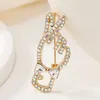 Designer Luxury Brooch Korean Version of Xiaofeng Digit 5 Brooch Pearl Rhinestone Letter Brooch Mother's Gift Anti Fading Pin Accessories