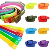 Belts 1Pcs Women Men Plastic Belt Candy Color Silicone Rubber Smooth Buckle Waistband Wide Waist Bands Ladies