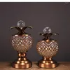 Storage Bottles European Style Crystal Glass Decoration Small Sugar Bowl Living Room With Lid Dried Fruit Creative Home