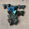 Estatuetas decorativas atacado Natur Crystal Stone Cristais Cura Pedras Labradorite Borboleta