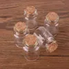24 pièces 30 40 17mm 15ml Mini bouteilles en verre petits pots flacons avec bouchon en liège cadeau de mariage 210330220N