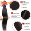 Synthetische Perücken Upermall 234 Remy Straight Human Hair Bundles mit frontalem brasilianischen transparenten vorgezupften 13x4-Spitzenverschluss und Bundle 10A 231006