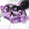 Pendentif Colliers 100pcs Irregar Rugueux Améthyste Pierre Fluorite Quartz Collier BK Drop Livraison Bijoux Pendentifs Dhgarden Dhci2