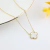 6 Style Brand Pendant Flower Necklace 4/Four Leaf Clover Choker Elegant Fortunate Clover Necklaces for Woman Jewelry Gift High Quality no box