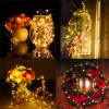 8 färger 10m 100 LED Copper Wire LED String Light Starry Light Outdoor Garden Christmas Wedding Party Decoration LL