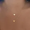 Collane con ciondolo Collana a doppio strato e perle con catena di estensione da 5 cm per regali di compleanno girocollo minimalista retrò da donna