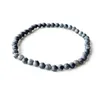 MG0157 New Design Matte Gray Larvikite Bracelet 4 mm Stone Beads Bracelet Mini Gemstone Energy Jewelry236h