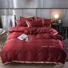 Casa têxtil conjuntos de cama adulto conjunto de cama branco preto capa de edredão rei rainha tamanho colcha breve roupa de cama consolador y20305t