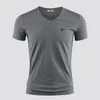 Camisetas para hombres Camiseta de alta calidad Camisetas de algodón puro Polos Cómodo Equipo Cuello en V Hombres Mujeres Tridimensional Metal Triang342k