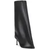 Bottes 2023 Automne Hiver Party High Talon Genou Longueur Femmes Mode Véritable Cuir Manches Moyen 231006