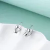 Hoop Huggie Trumium 925 Sterling Silver Long Tail Cat Earrings Colorful Zircon Wedding For Women Fashion Jewelry 231005