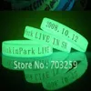 500pcs glow in dark silicone bracelet low EG-WBG101 custom design fluorescent rubber armband luminous wristband for events1765