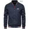 Jaquetas masculinas outono bordado roupas de golfe usar casacos masculino windbreak roupas 231005