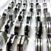 Whole lot 100pcs Top Mix Black Enamel 316L Stainless Steel Band Rings 8mm Men Women Wedding Finger Ring Jewelry Brand New296g