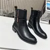 Super Mini Boots 2023 Luis Fashion Women Decorative Flat Heel Winter Thick Sole Leather Warm Wool High Heel Snow vuttonity 05-010