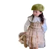 Gilet stile coreano bambini gilet in maglia per ragazze autunno inverno gilet senza maniche giacca moda gilet allentato cappotto QZ303 231005