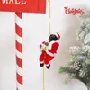 Decorazioni natalizie Natale Babbo Natale Scala da arrampicata Bambola di peluche elettrica Musica creativa Natale Giocattolo per bambini Regalo Regali di compleanno di Natale Decorazioni per la casa 231005