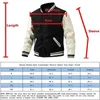 Vestes pour hommes Mens Fashion Varsity Veste Streetwear Slim Fit College Baseball Letterman Bomber Manteau avec manches en cuir L231006