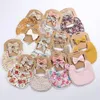 Gift Sets 12Sets/Lot Baby Tassel Saliva Towel Headband Floral Vintage born Pography Double Side Bibs Boys Girls Props Bandana Burps 231006