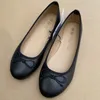 Klänningskor Elegant Bowknot Ballerina Women's Flat Round Toe Comfort Slip-On Lagen läder Läder Enkel mulor Skor 231006