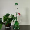 Premium Grace Glass Beaker Bong - Yeşil Aksanlar - 18.8mm Eklem - Isı geçirmez borosilikat