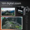 Camcorders GAnica digitale camera voor fotografie en video 16x zoom 4K 48MP vloggen met 180° omklapbaar scherm 231006