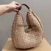 Totes palha hobo saco de praia sacos designer tecer ombro axilas hobos luxo crescente tote bolsas womenblieberryeyes