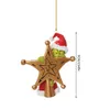 Décorations de Noël Décorations d'arbre de Noël Ornement animal vert amusant Pendentif à breloque en acrylique Arbre de Noël Décor de Noël Ornement étoile 231005