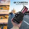 Videocamere GAnica Fotocamera digitale per foto e video 4K 48MP Vlogging con schermo ribaltabile a 180° Zoom 16X gfydf 231101