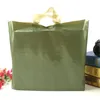 Storage Bags 50 Pcs Blank Flat Plastic Bag Clothes Shopping Wedding Gift Packaging With Handle Boutique Shop Store