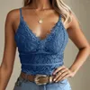 Camisoles Tanks Women Sexig Plus Size Lingerie Crop V Neck Vest BRA Kvinnliga underkläder Trådlös Camisole avtagbar bröstplatta Ropa Mujer