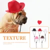 Vêtements pour chiens 5pcs chapeaux de chat de ménage cowboy accessoire de chiot décoratif