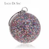 Sacs de soirée Boule circulaire diamant gland femmes fête dîner embrayages sac de mariage femme mariée épaule sac à main bracelets embrayage 231006