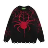 Masculino feminino rasgado camisola y2k hip hop malha aranha web buraco jumper streetwear 2023 moda harajuku punk goth solto pulôver suéteres