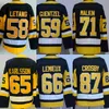 HOCKEY RETRO RETRO RETRO 71 EVGENI Malkin Jersey Man 59 Jake Guentzel 58 Kris Letang 66 Lemieux 87 Sidney Crosby Stitted Sport Team Classics Heritage Stadium Series