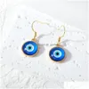 Charm Lots Colorf Turkish Blue Evil Eye Charms Earrings For Women New Trendy Cats Stone Lucky Pendant Ear Jewelry Drop Delivery Dhuh1