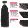 Sentetik peruklar Hint Afro Kinky Kıvırcık Demetler 134pcs İnsan Saç İşlenmemiş Bakire% 100 Dokunma Jerry Curl 231006