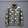 2023 Bright Down Jacket Fashion Men's Short New Korean Version Stand Collar Wash Light Simple Casual Thick White Duck Down Me259b