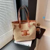 French tote weave handbag women shoulder Bag ce designer bag embroidery large capacity shopping bags holiday style totebag womens straw Bags