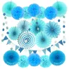 Autres fournitures de fête d'événement 21 pcs coloré papier fan floral ensemble pour Noël Halloween mariage baby shower fête d'anniversaire décoration de la maison 231005