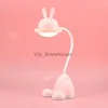 Table Lamps LED Rabbit Table Lamp Eye Protection Desk Lamp Bunny Night Lights USB Chargable for Studying Bedroom Living Room Decoration Kids YQ231006