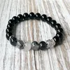 SN1055 Bracelet à Quartz rutilé en Onyx noir de qualité supérieure, Bracelet de guérison, Chakra du cœur, Yoga, bijoux 293x