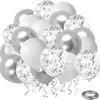 Andra evenemangsfest levererar White Silver 4D Metallic Balloon Arch Garland Kit Wedding Baby Shower 28th Birthday Anniversary Bachelorette Party Decoration 231005