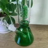 Premium Borosilicate Beaker Bong with Green Accents - 18.8mm Joint - Elevate Your Smoking Experience