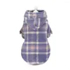 Dog Apparel Plaid Winter Warm Puppy Trench Coat For Small Pet Cat Cotton Padded Jacket Hoodies Chihuahua Pitbull Clothes