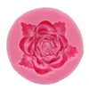 Fleur Rose avec dentelle Silicone Fondant savon 3D gâteau moule Cupcake gelée bonbons chocolat décoration outil de cuisson moules FQ1970281B