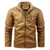 Men S Leather Faux Casual Design 2023 för Style Winter Jacket Men s Pu Black Brown Classic Vintage Plus Velvet Thick Warm Suede Coat 231005