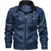 Männer Leder Faux Marke Jacke Männer Vintage Biker PU Mantel Kausalen Motorrad Jacken Plus Größe 8XL 3D Stehkragen herbst Winter Dicke Tops 231005